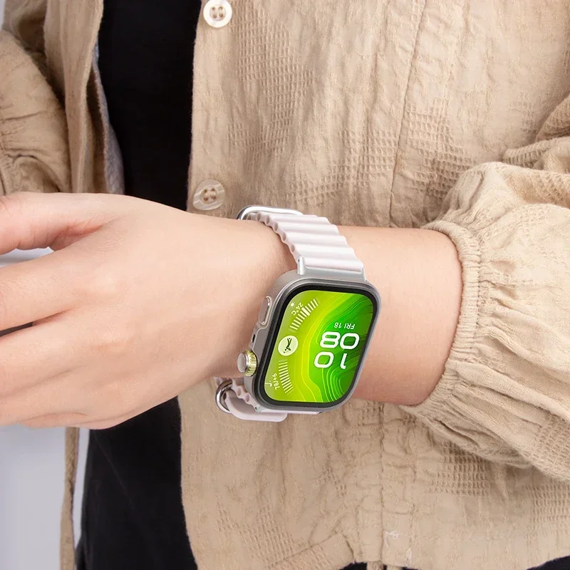 Huawei Watch Fit 3/4/4 Pro用オーシャンシリコンストラップ、ブレスレット、スポーツウォッチバンド、リストバンド