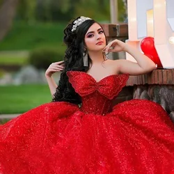 Customized Red Butterfly Quinceanera Dresses 2026 Sparkly Beading Ball Gown Sweet 16 Dress Princess Vestidos De 15 Quinceañera