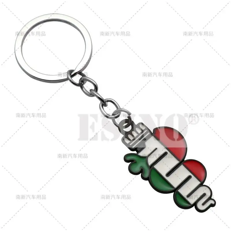 3D Metal Zinc Alloy Lucky Three-color Snake Logo Key Chain Key Ring for Alfa Romeo Giulia Giulietta Stelvio Mito Sportiva Mito