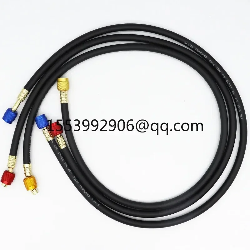 1M/1.8M R410A AC Charging Hose Set 1/4'' SAE 800 PSI for HVAC Air Condition Refrigerant Hoses R134A R12 R22 R502 Air Condition