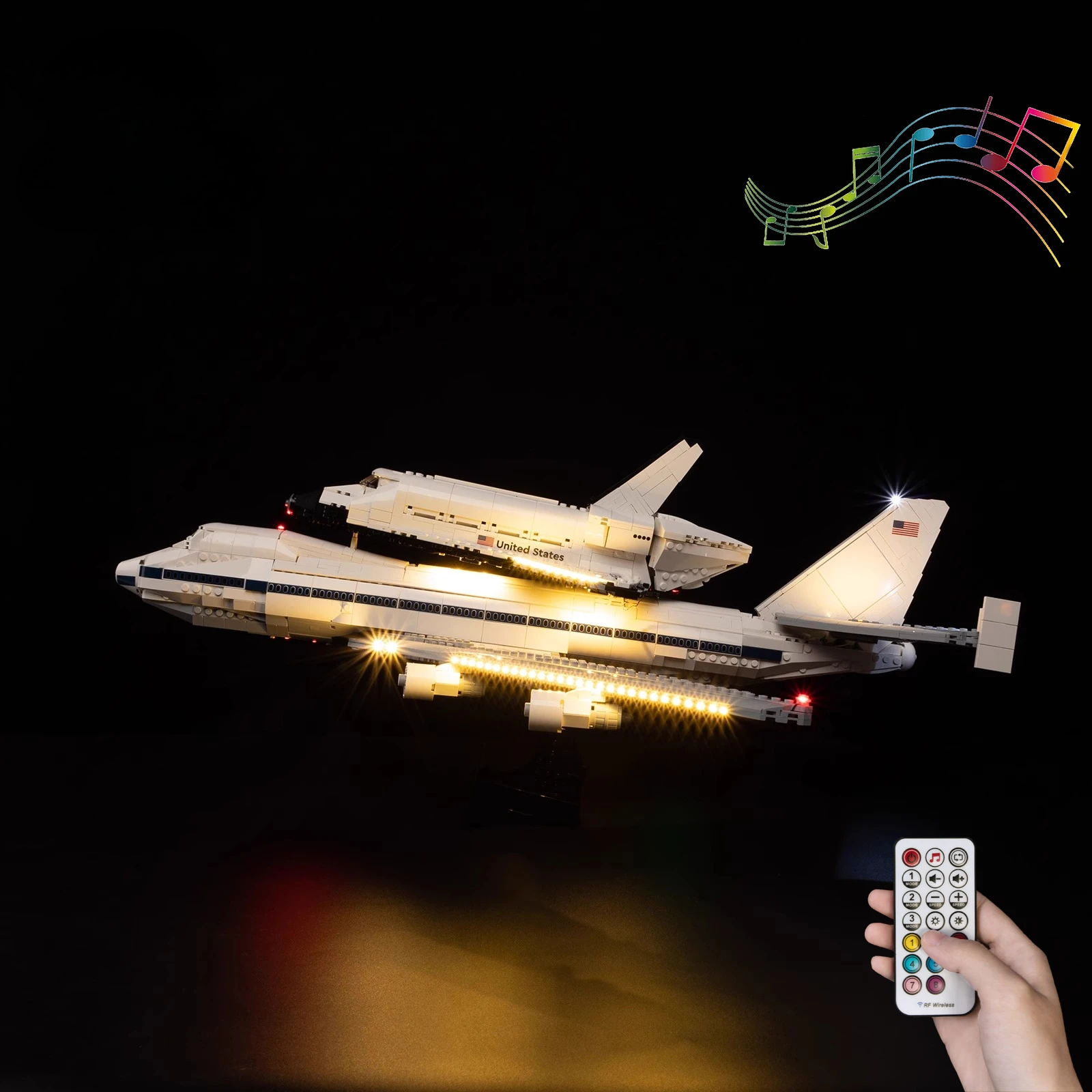 

Набор светодиодного освещения, подходящий для строительных блоков LEGO Shuttle Carrier Aircraft 10360 (не включает строительные блоки)