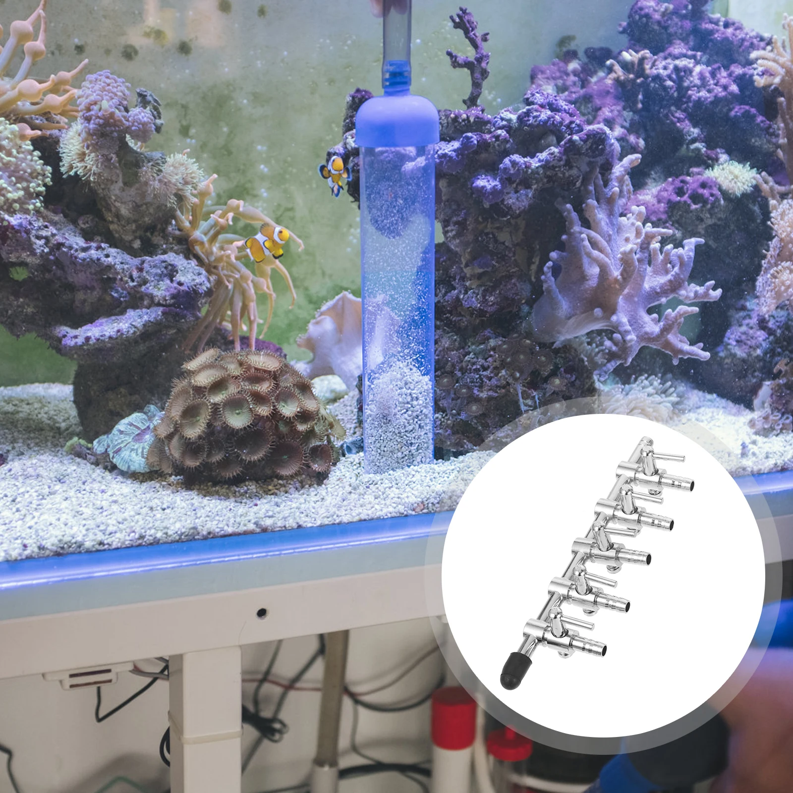 

Splitter Switch Distributor Oxygen Tube Stainless Steel Air Pump Flow Lever Aquarium Control Valve