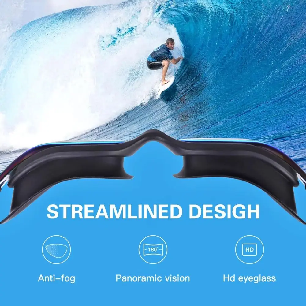 

Противотуманные очки для дайвинга из ПК, водонепроницаемые, анти-УФ-очки для плавания, широкий обзор, регулируемая защита от ультрафиолета, очки для плавания, водные виды спорта