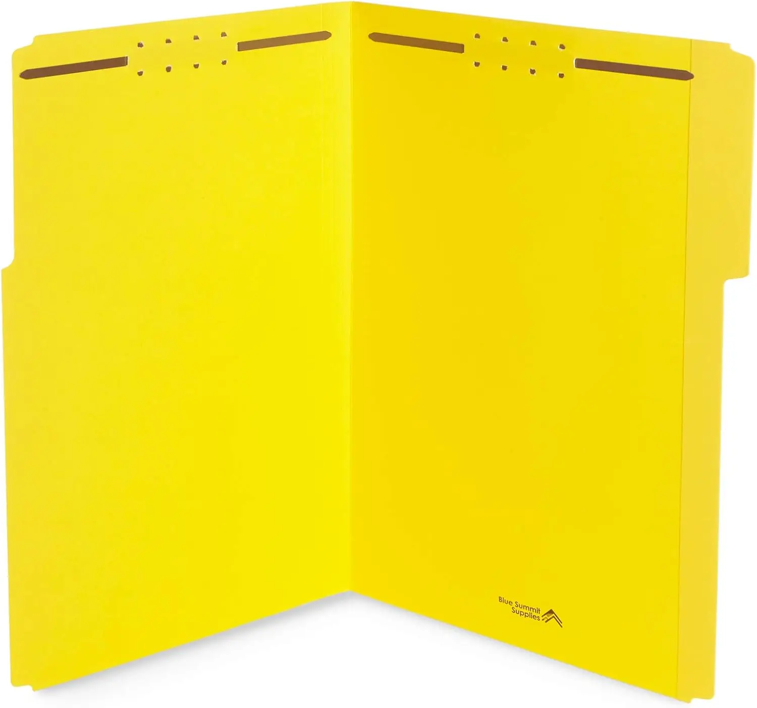 

Yellow Legal File Folders with Prongs, 1/3 Cut Reinforced Tabs, Durable 2-Prong Design for Medical or Law Files, 50 Pack