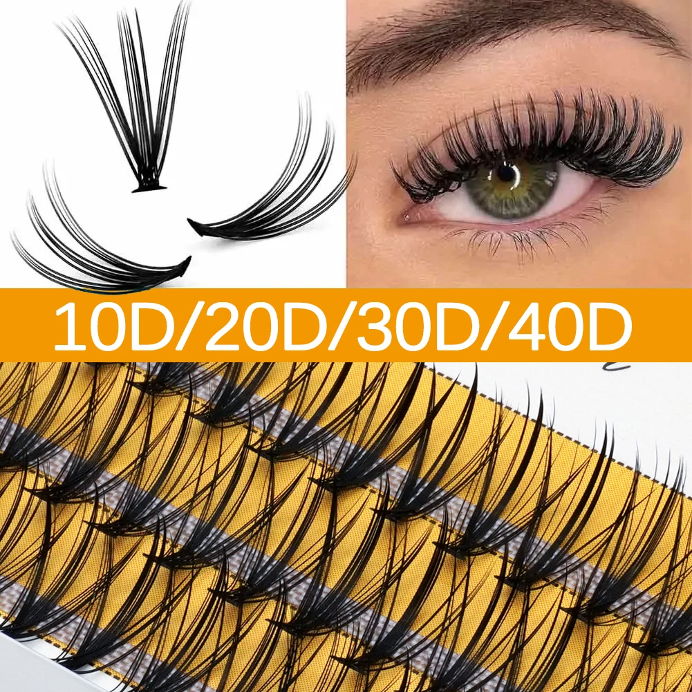 

10/20/30/40D Mink Eyelashes 60 Bundles Natural Eyelash extension 3D Russia Individual Eyelash Cluster Makeup Tools Lashes Cilia