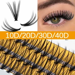10/20/30/40D Mink Eyelashes 60 Bundles Natural Eyelash extension 3D Russia Individual Eyelash Cluster Makeup Tools Lashes Cilia