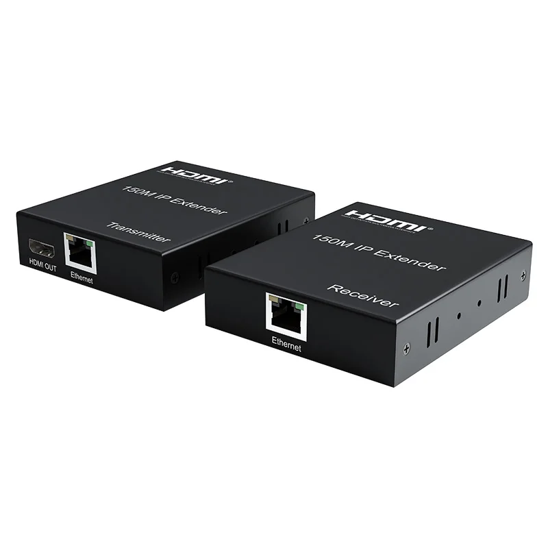150m 200m 300M IP Extender Via RJ45 Cat6 Cable HDMI Ethernet Extender 1080p Video Transmitter and Receiver Converter for PC TV