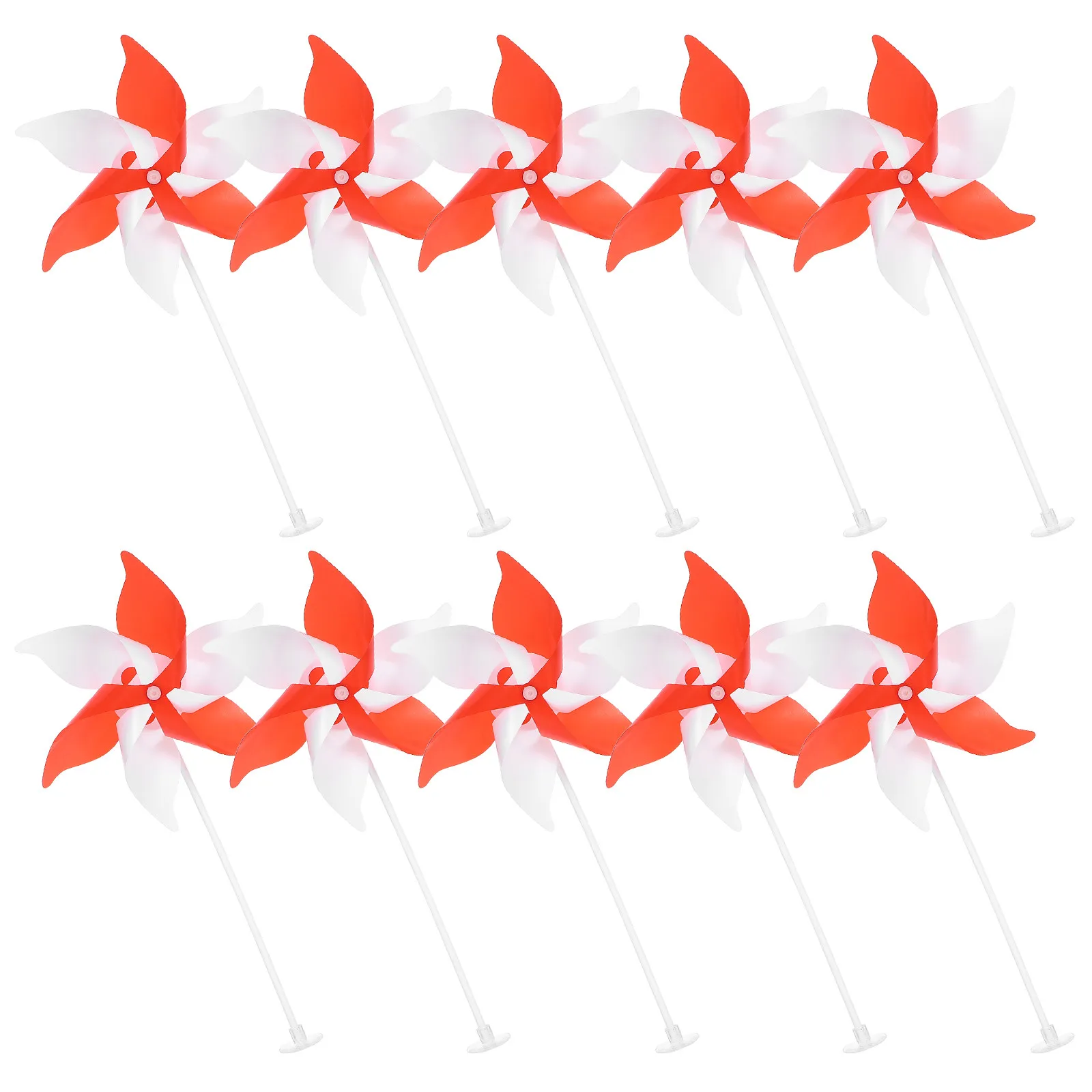 

10Pcs Garden Pinwheel Decor Plastic Windmill Decorative Lawn Desktop Party Yard Ornament Outdoor Landscape Windmill