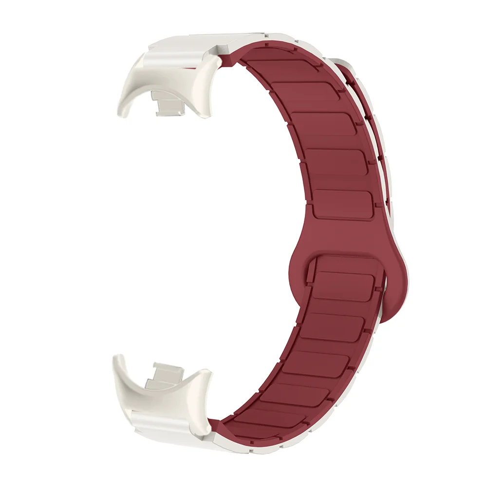 

12mm Magnetic Watch Strap For Xiaomi Band 8/8NFC/9/9NFC Armor Style Quick Release Quality Skin-friendly Silicone Band Men Women