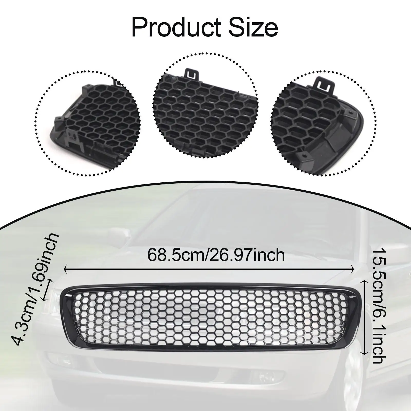Car Front Hood Grille 8620116 8678680 for Volvo S40 04-07 V50 04-07 view 6