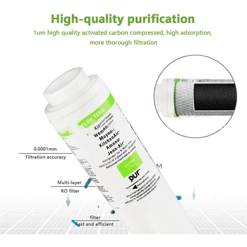 UKF8001,Replacement of Household Refrigerator Para Casa Water Filter For EDR4RXD1, Filter 44396395, 469005, Pur Filter 4(1-5PCS)