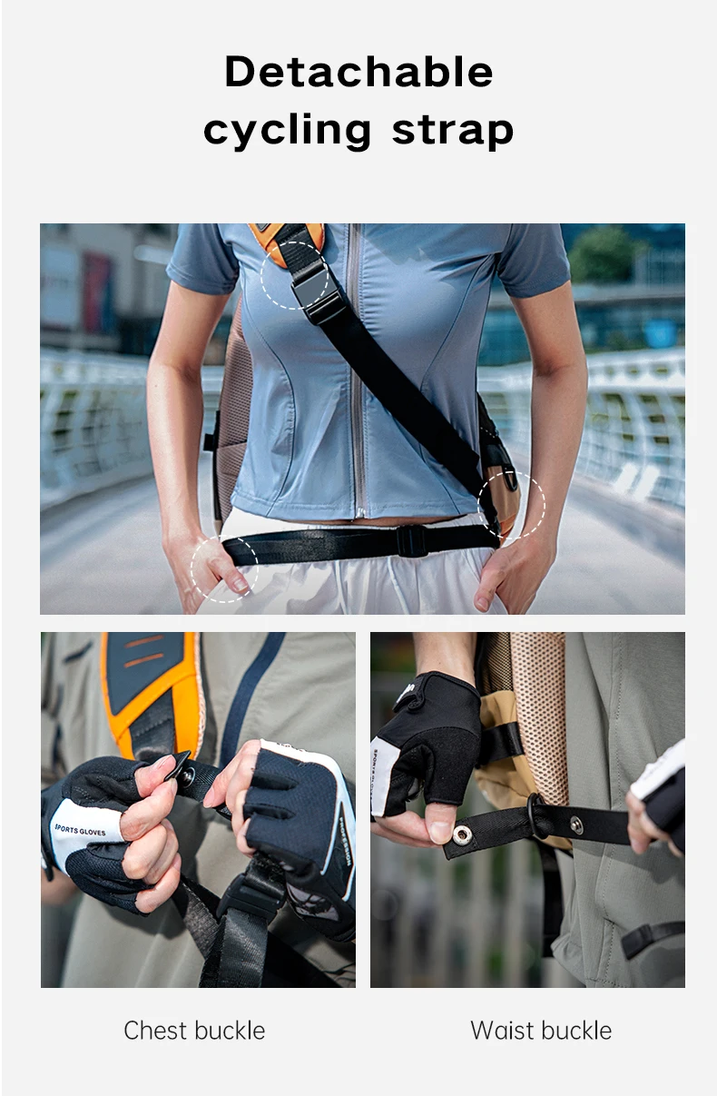 TANGCOOL Umhängetasche für Herren, wasserabweisender Umhängetaschen-Rucksack, große Kapazität, diebstahlsichere Brusttasche für Reisen, Wandern, täglichen Gebrauch – Detail 10