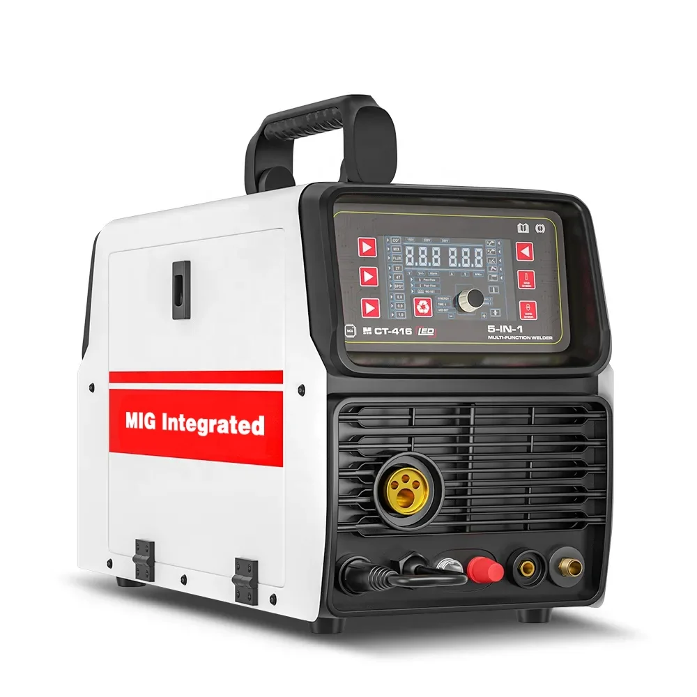 5 IN 1 Multifunctional all-in-one machine MIG TIG Plasma CUT free gas mig MMA inverter outdoor welding machine welder equipment