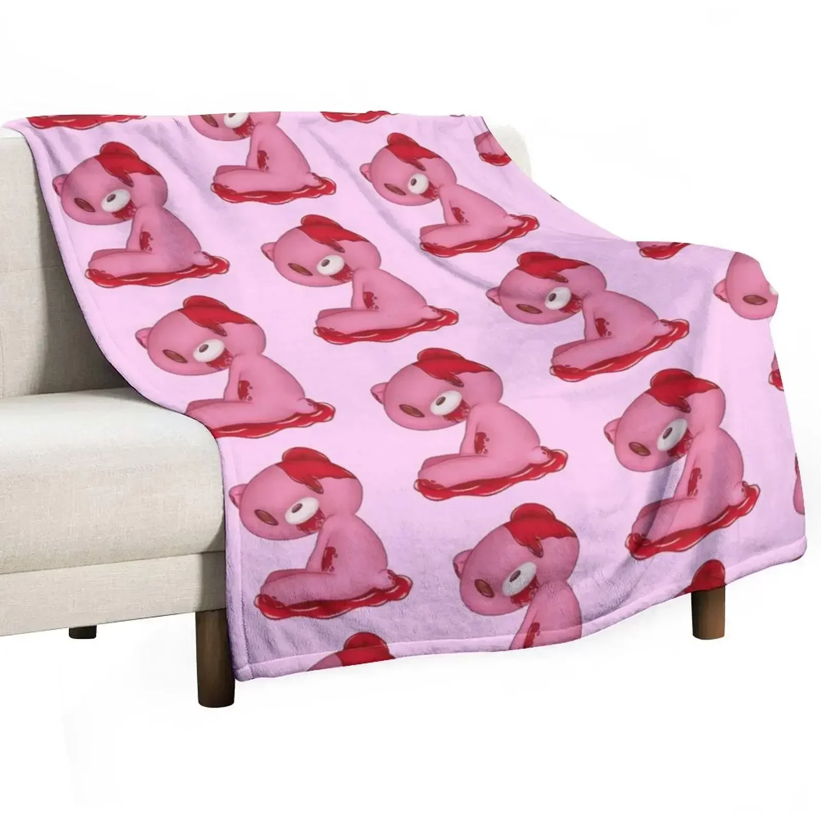 Gloomy Bear Throw Blanket Vintage Heavy Flannels Luxury Thicken Blankets