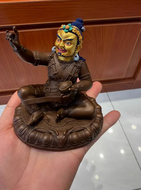 10CM Tibet Virupa Master Guru Buddha Copper Statue