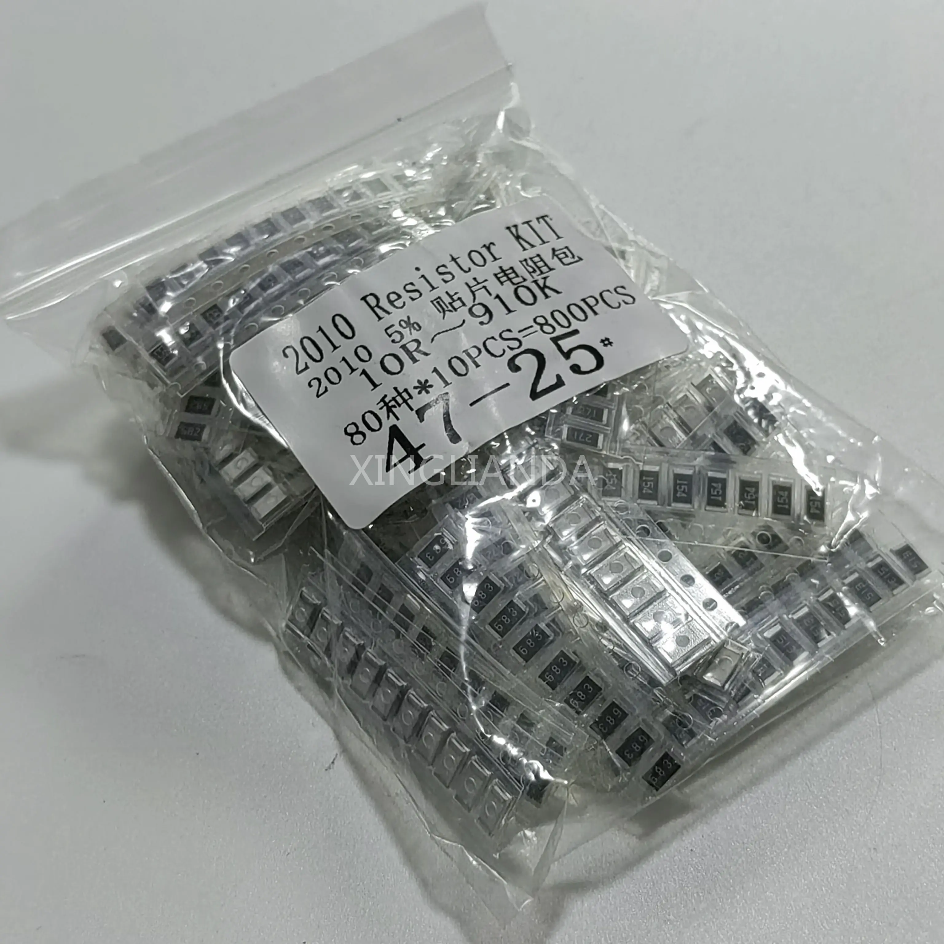 800PCS 2010 80 Values*10PCS SMD resistor package 5% precision electronic component kit