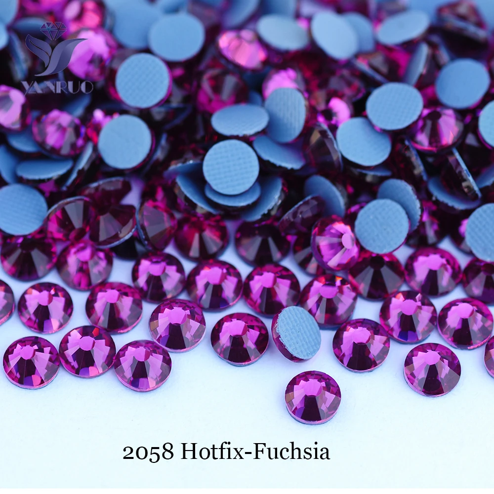 YANRUO 2058HF SS4-SS30 Hotfix Strass-Kristalle mit Klebstoff, Nähperlen, Applikationen für Schuhe und Taschen – Detail 8