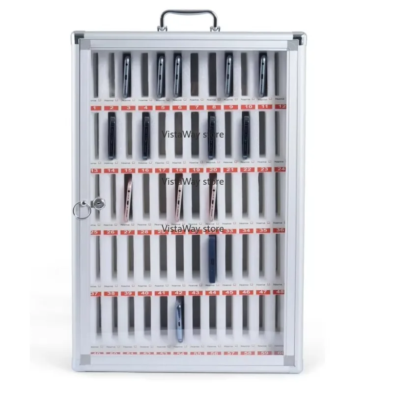 ตู้เก็บโทรศัพท์มือถือ 36 ช่อง กล่องอลูมิเนียมพร้อมโฟม EPE ความจุ 24 ช่อง ตู้เก็บโทรศัพท์สำหรับโรงเรียน