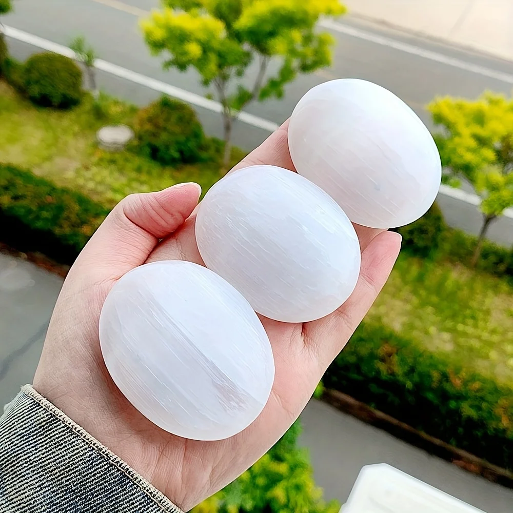 Pedra de palma de quartzo branco natural, artesanato em gesso, presente de feriado exclusivo, relaxamento e melhorando bem-estar, pedra decorativa