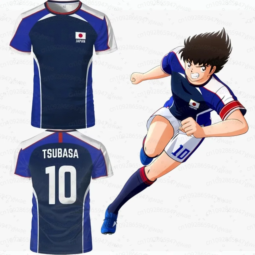 2026 Summer Men Women Captain Tsubasa Football Tsubasa No.10 Print T Shirts Short Sleeve T-Shirts Adult Beach T-Shirt
