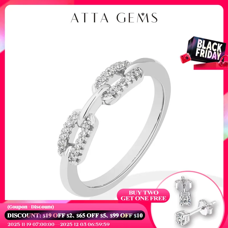 

ATTAGEMS Кольцо из стерлингового серебра 925 пробы с кубой для женщин и мужчин DVVS1 Круглой огранки с муассанитом и полым дизайном для унисекс, вечерние ювелирные изделия