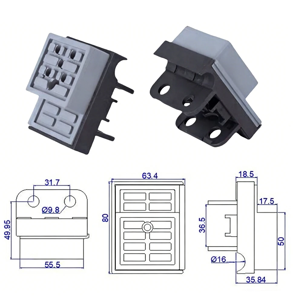 Conveyance Chain Pad for Edge Banding Machine Compatible with Woodworking Machinery 80 x 63.4 mm Nylon Rubber Construction