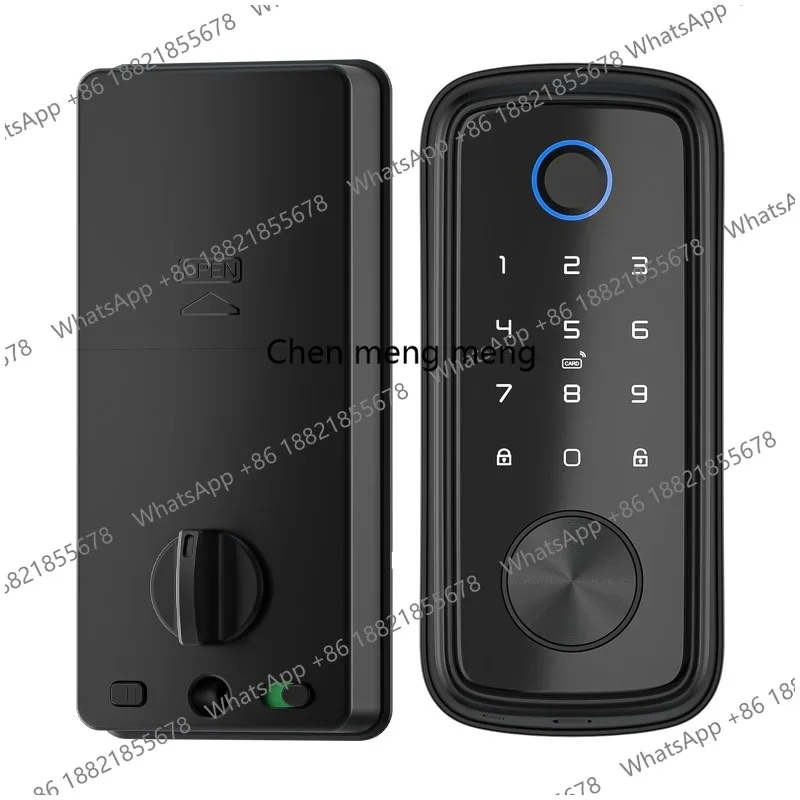 

Ультратонкий деревянный дверной замок с функцией распознавания отпечатков пальцев, автоматический замок для спальни, умный замок с паролем, сменный сферический замок