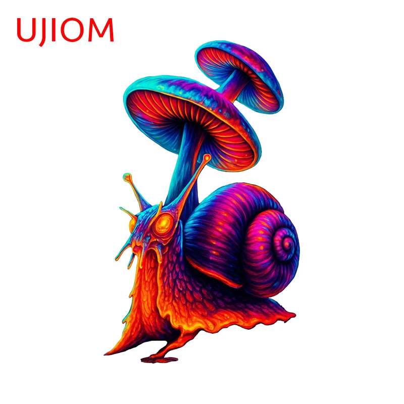 UJIOM Neon Snails Graffiti Wall Sticker Creative Cartoon Art DIY Door Stopper Vestibule Decals Colorful Bathroom Accessories
