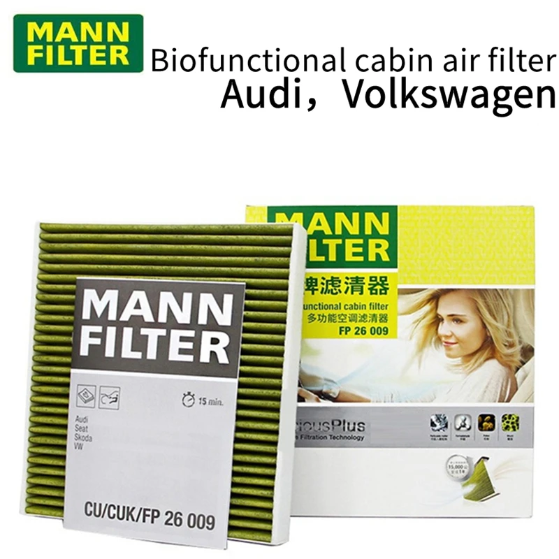 

MANN FILTER FP26009 Cabin Air Filter For Audi A3/Q2/Q3/Q6/RS3/TT/CC/Arteon/e-Golf 7/Tiguan/T-Roc