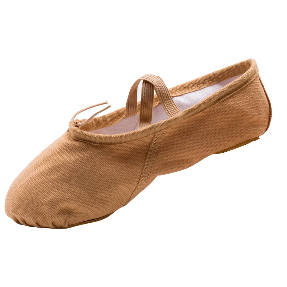 1 Pair Fashion Sole Ballet Shoes Ballet Dance Practice Shoes Yoga Ballet Shoes for Girls Women (Light Brown Size 24 155CM, 95U