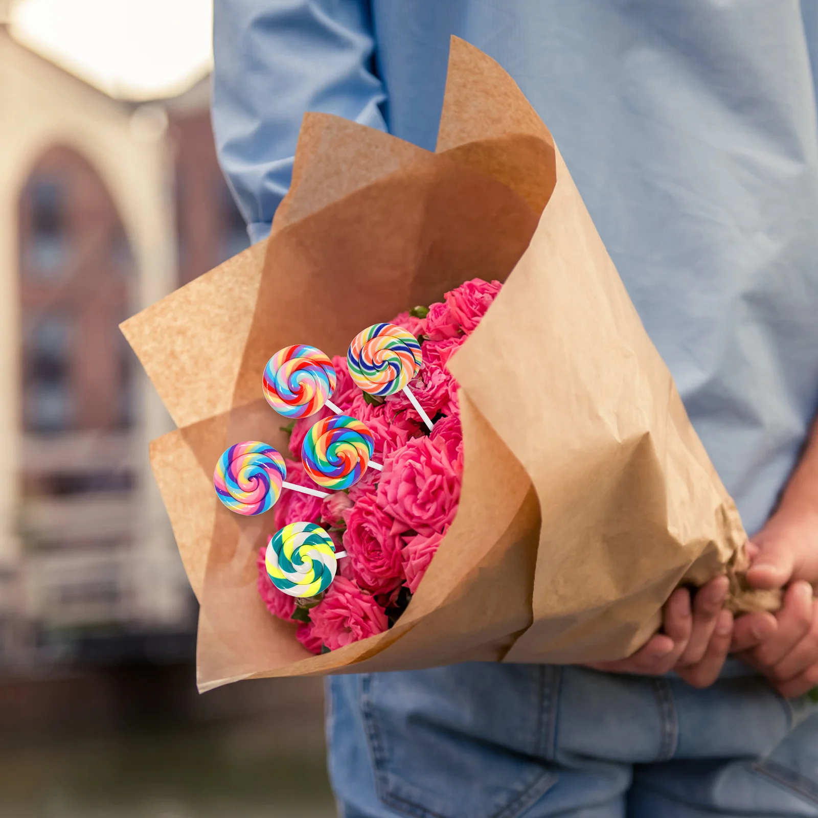 

5Pcs Large Simulation Lollipop Clay DIY Home Decor Party Favors Souvenirs Highest Quality Materials Safe Eco Friendly