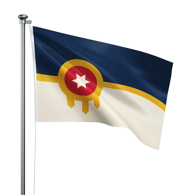 Aertemisi 5' x 3' Tulsa Oklahoma Flag Banner 150cm x 90cm