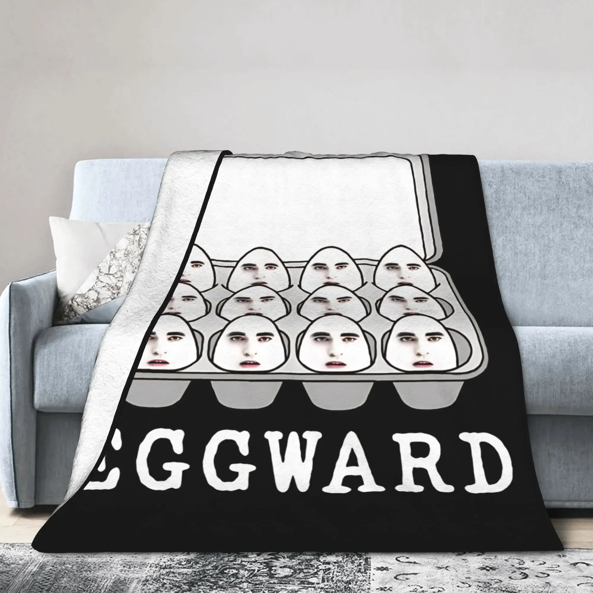 Eggward Funny Edward Cullen Meme Fleece Blankets Twilight Awesome Throw Blankets for Home 200x150cm Plush Thin Quilt