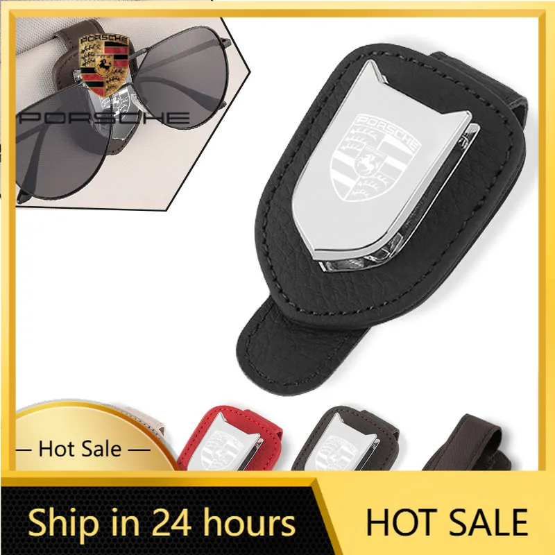 

Наклейка на автомобиль для Porsche, держатель для очков на солнцезащитный козырек, клипса для солнцезащитных очков, аксессуары для Porsche Panamera, Taycan, 911, 718, Macan, Cayenne