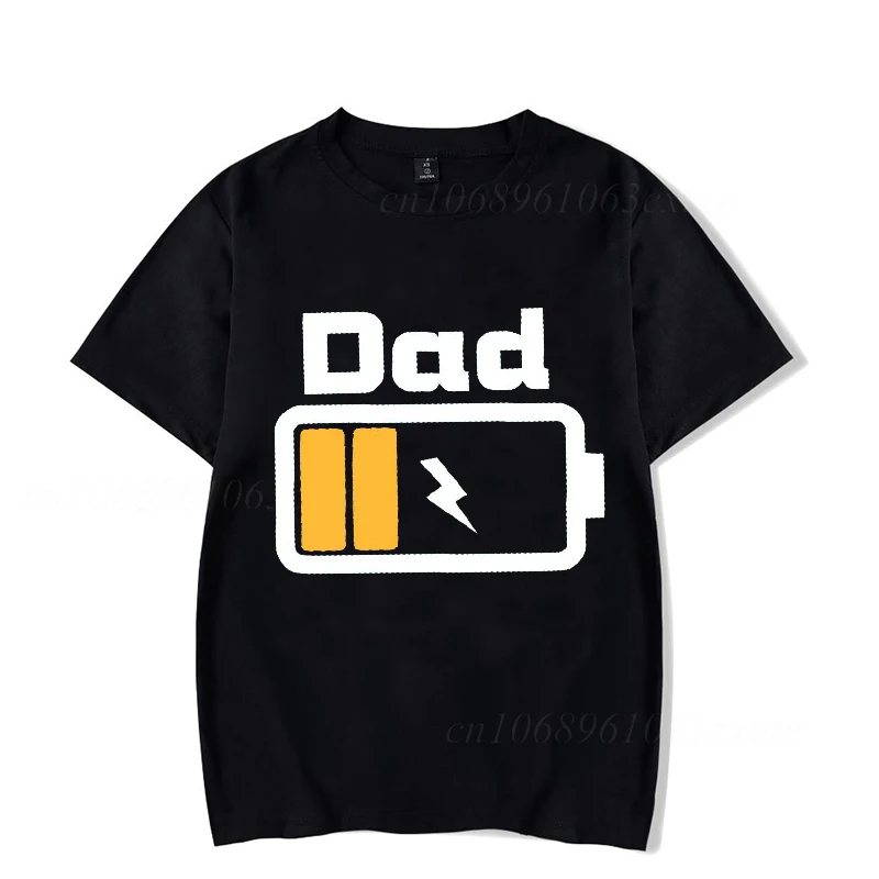 Family Matching Party T-shirts Mommy Daddy Battery Low T-shirts Mother Father Son Matching Shirts Short Sleeve Travel Tops