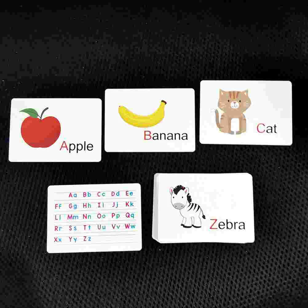 27 Pcs Printable Flash Card Baby Alphabet Picture Cards Kids Children Learning English Word