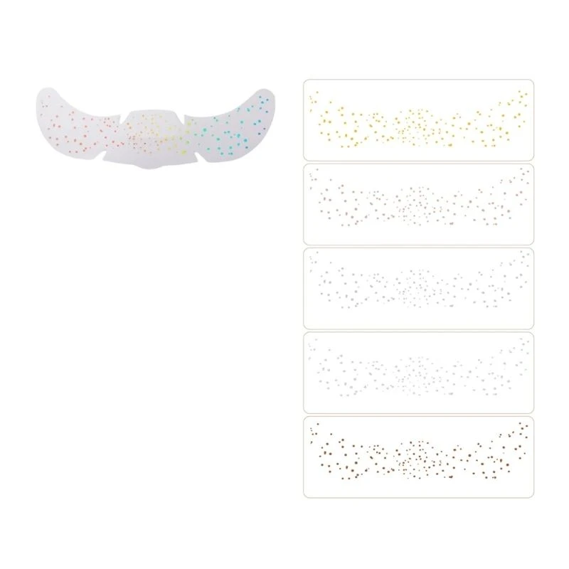 

L8RD 6 Sheets Glitters Freckles Temporary Tattooing Stickers For Party And Event