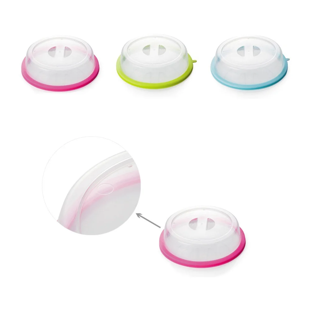 الميكروويف النفط برهان غطاء أحمر 19.5x4.5 سنتيمتر كبير سيليكون ختم المضادة للرش التدفئة إغلاق أداة المطبخ الطازجة غطاء عازل الحرارة