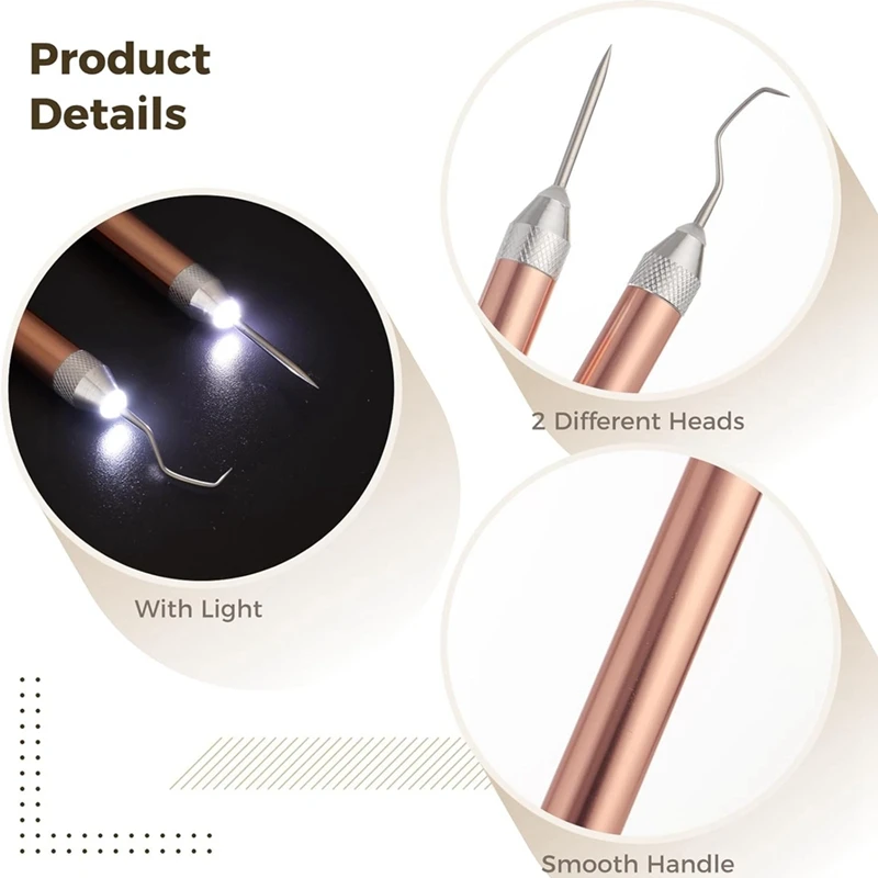 LED Weeding Tools For Vinyl With Light With Pin And Hook For Removing Tiny Vinyl Paper Grid Sticky Cutting Mat Easy Install