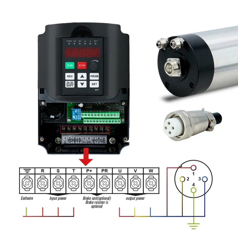 HY Variable Frequency Drive 0-400Hz 3P Output 1.5KW 2.2kw VFD Huanyang Inverter for CNC Spindle Motor Speed Control