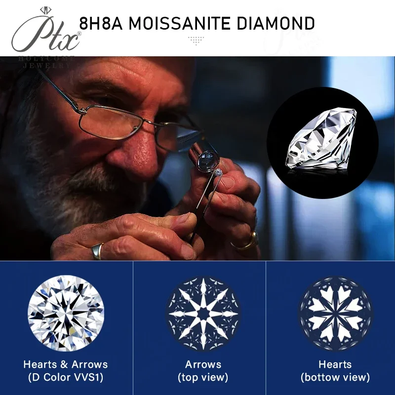 � ​ Sonnenblumen-Ohrstecker, Anhänger-Halskette, Moissanit-Schmuckset, stapelbar, S925 Sterling Silber, mehrfarbig, hypoallergene Charms – Detail 12