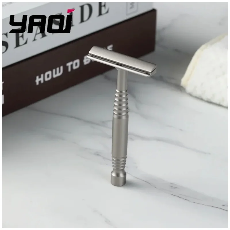 YAQI Matte Painting Color 316 Stainless Steel Single Edged Remus Safety Razor Mens Shaving