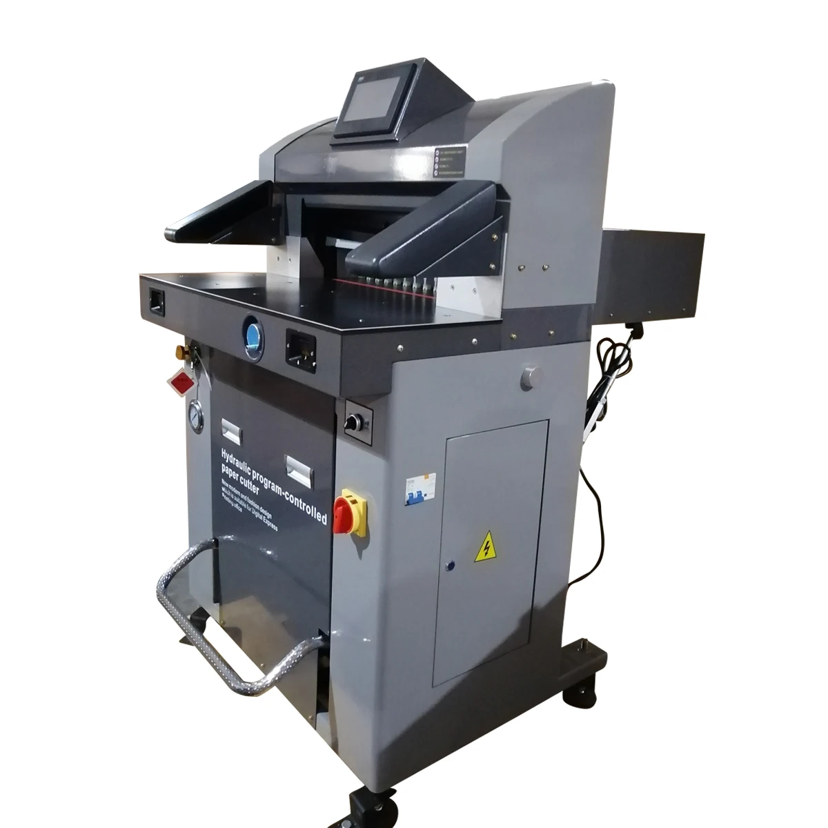 Cortador de papel con Control de programa de microordenador hidráulico QK-RH520T con mesa de operación de bola de correa de aluminio de aviación de 8mm de espesor