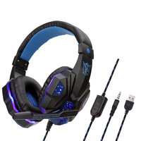 Wired Gaming Headphones With LED Light Noise-cancelling Gamer Headset With Microphone for PC Computer Laptop For PS4 PS5 Xbox