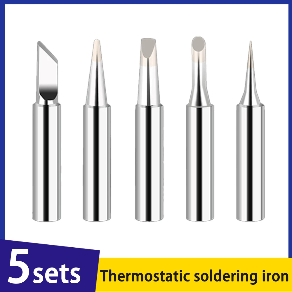 5-pack suit 936 welding table electric soldering iron head 900M internal heating type Luotietou knife-edge sharp mouth ID 6.5mm