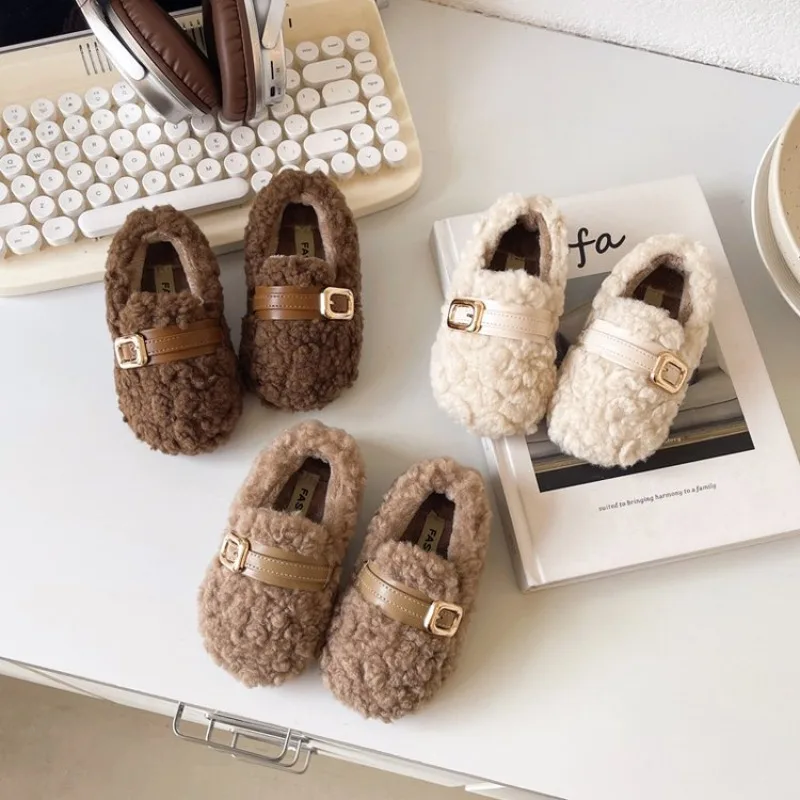 2026Kids Boy Girl Shoes Soft Comfortable Children Walking Shoe Infant Kid Anti Slip Warm Thickened Toddler Shoes Baby Crib Shoes