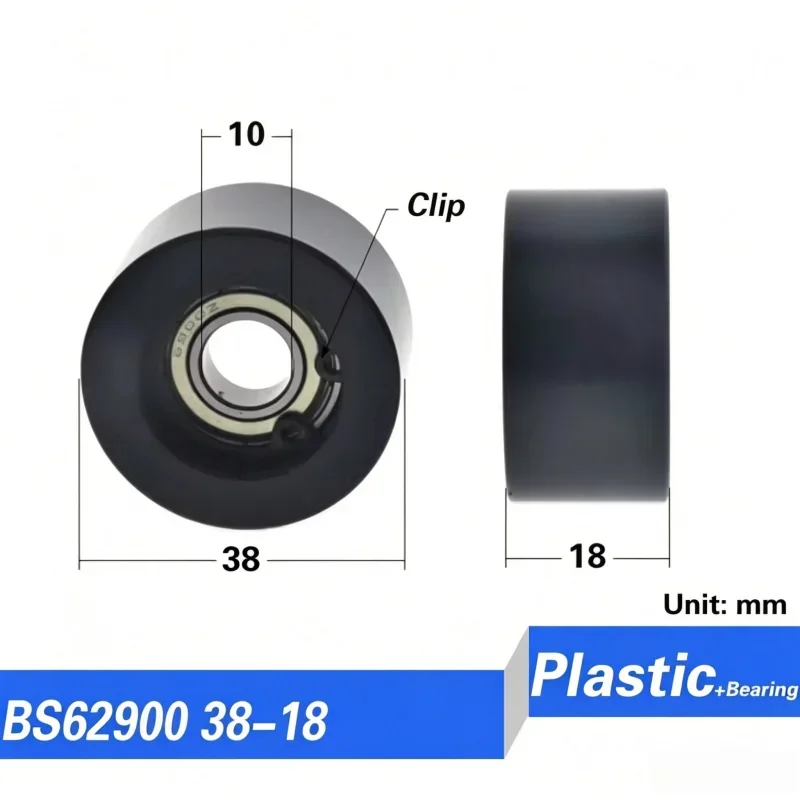 10 Stück Hochleistungsrollen 6200ZZ Kugellager, beschichtet mit PA NYLON, 10x40x20mm, Riemenscheibe Innendurchmesser 10mm, Gleitrad 40mm 4cm – Detail 11
