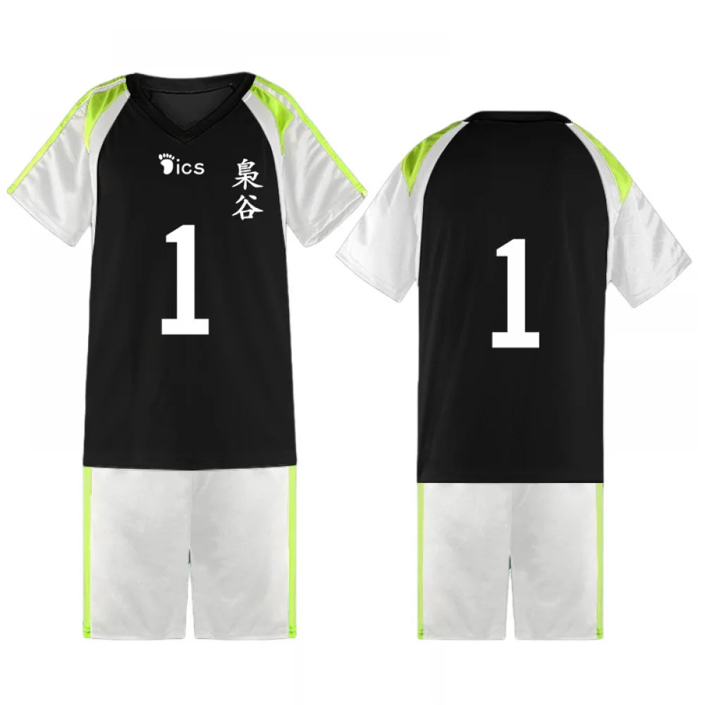 Haikyuu Fukurodani Academy Cosplay Traje para Homens e Mulheres, Uniforme de Voleibol, Jersey Sportswear, Camisa e Shorts