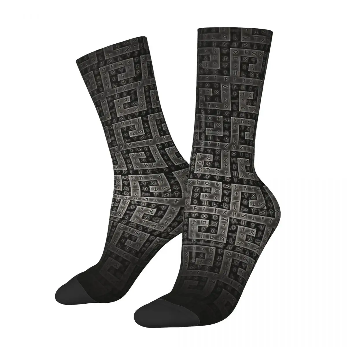 Celtic Runes Vikings Ragnar Lothbrok TV Series   Kawaii Drawstring Socks Hiking Cartoon Pattern Socks harajuku Men Happy hip hop