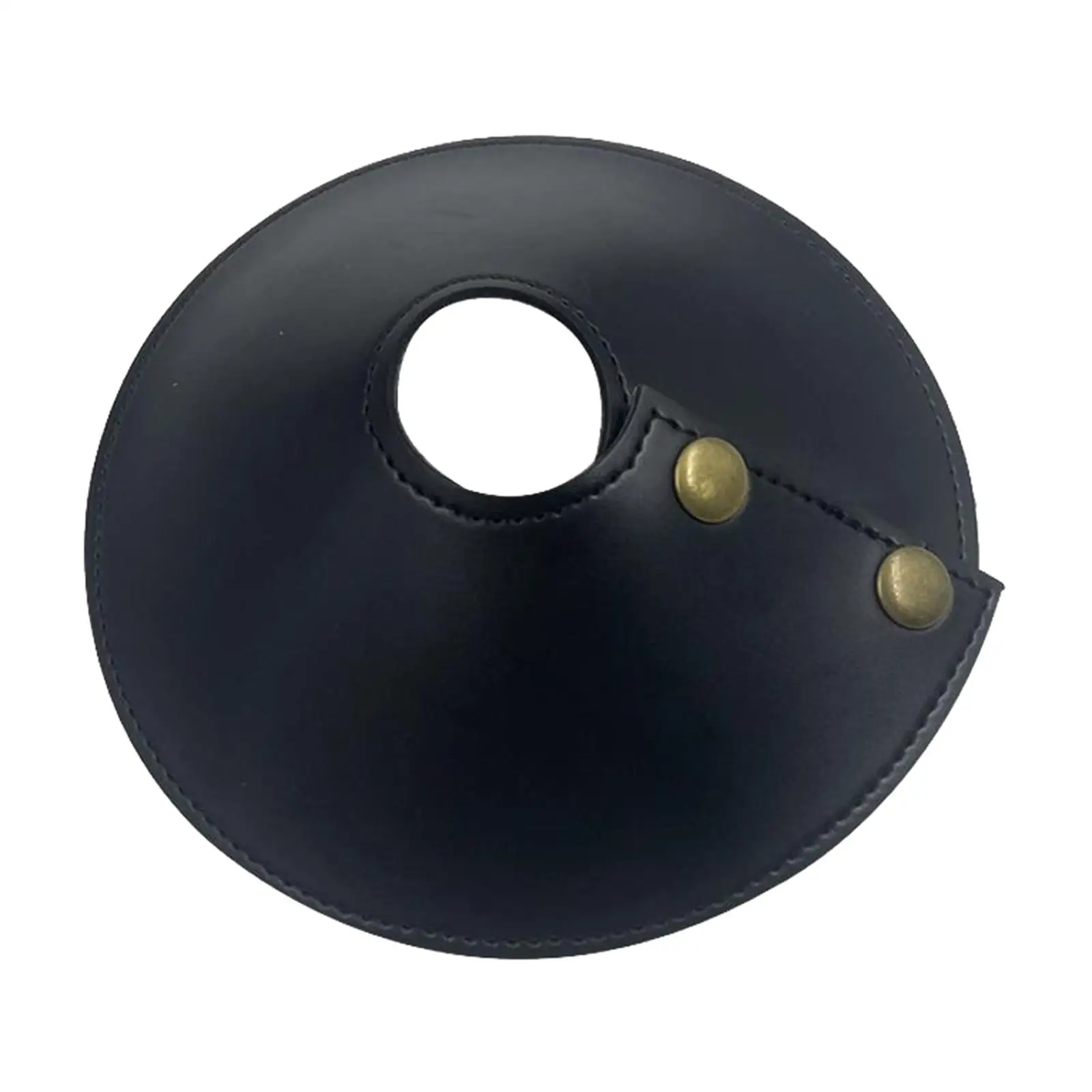 Small Round Lampshade Clip on Bulb for Table Lamp Country Style Leather Western Shade